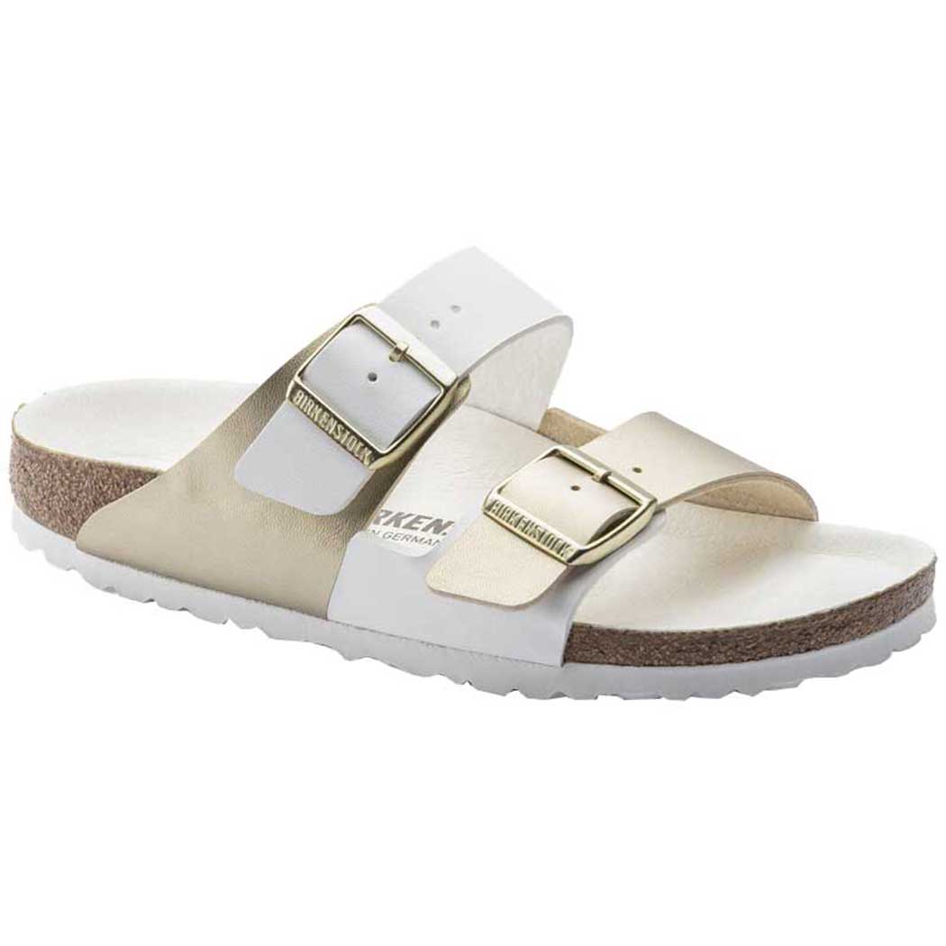 Birkenstock Arizona Split White/Gold - Free Shipping!