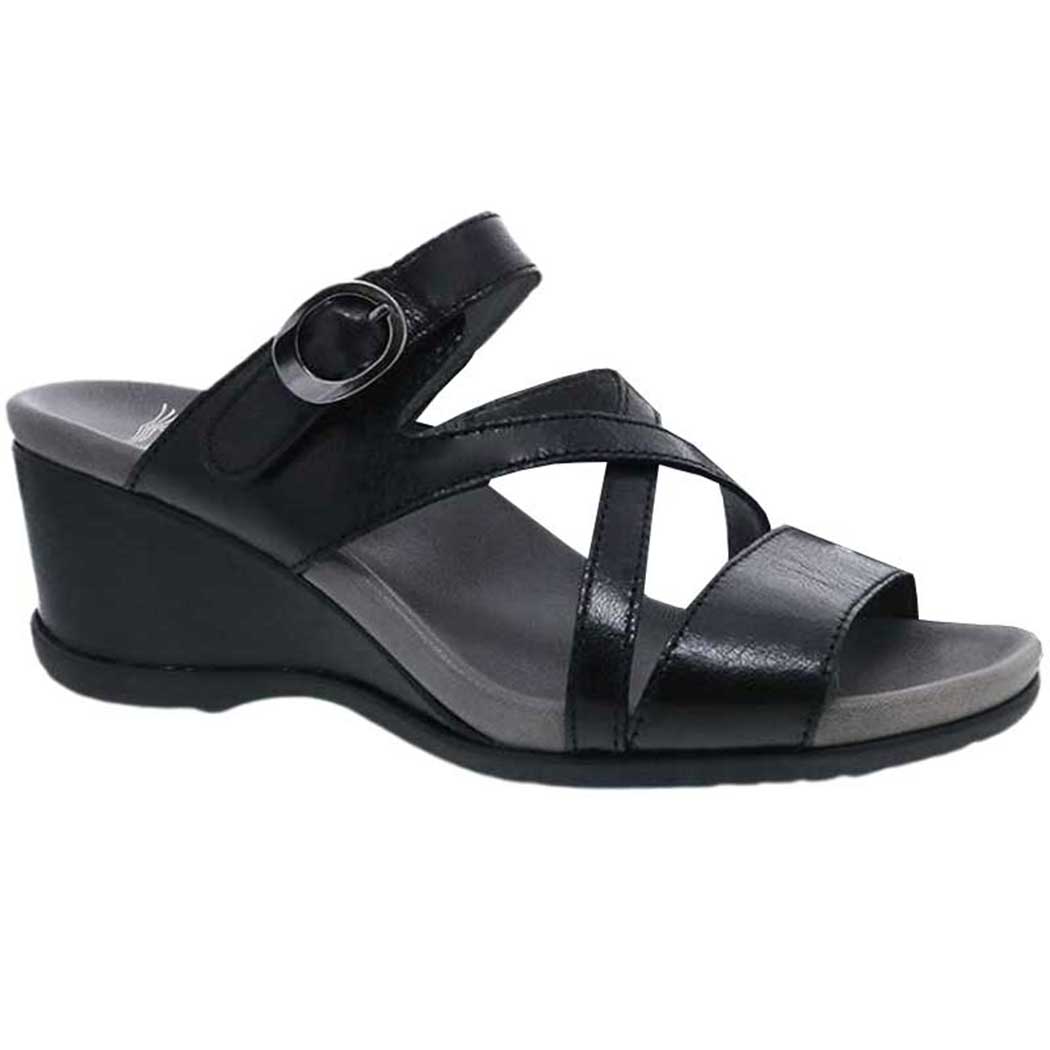 Dansko Ana Sandal Black Glazed - Free Shipping!