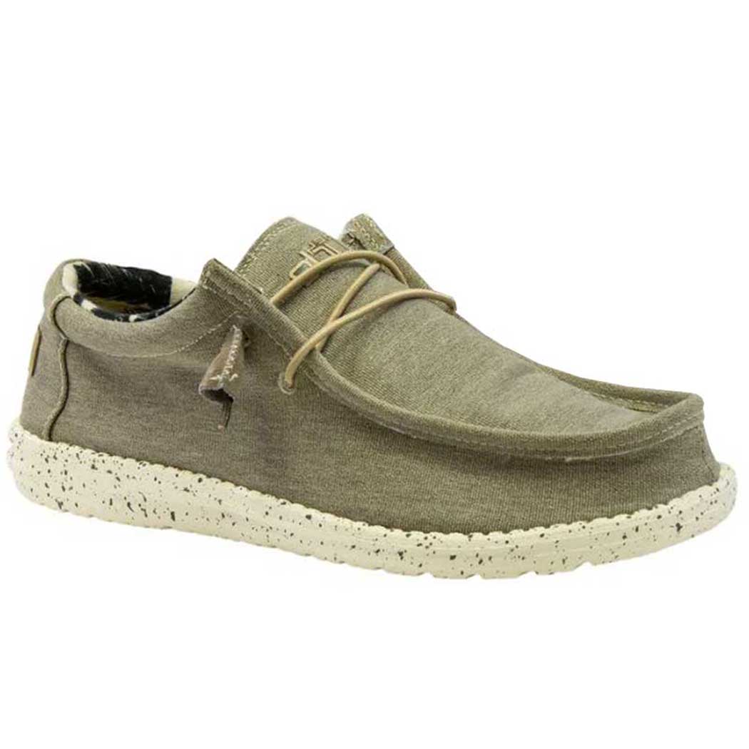 Hey Dude Wally Stretch Canvas Beige-Free shipping!