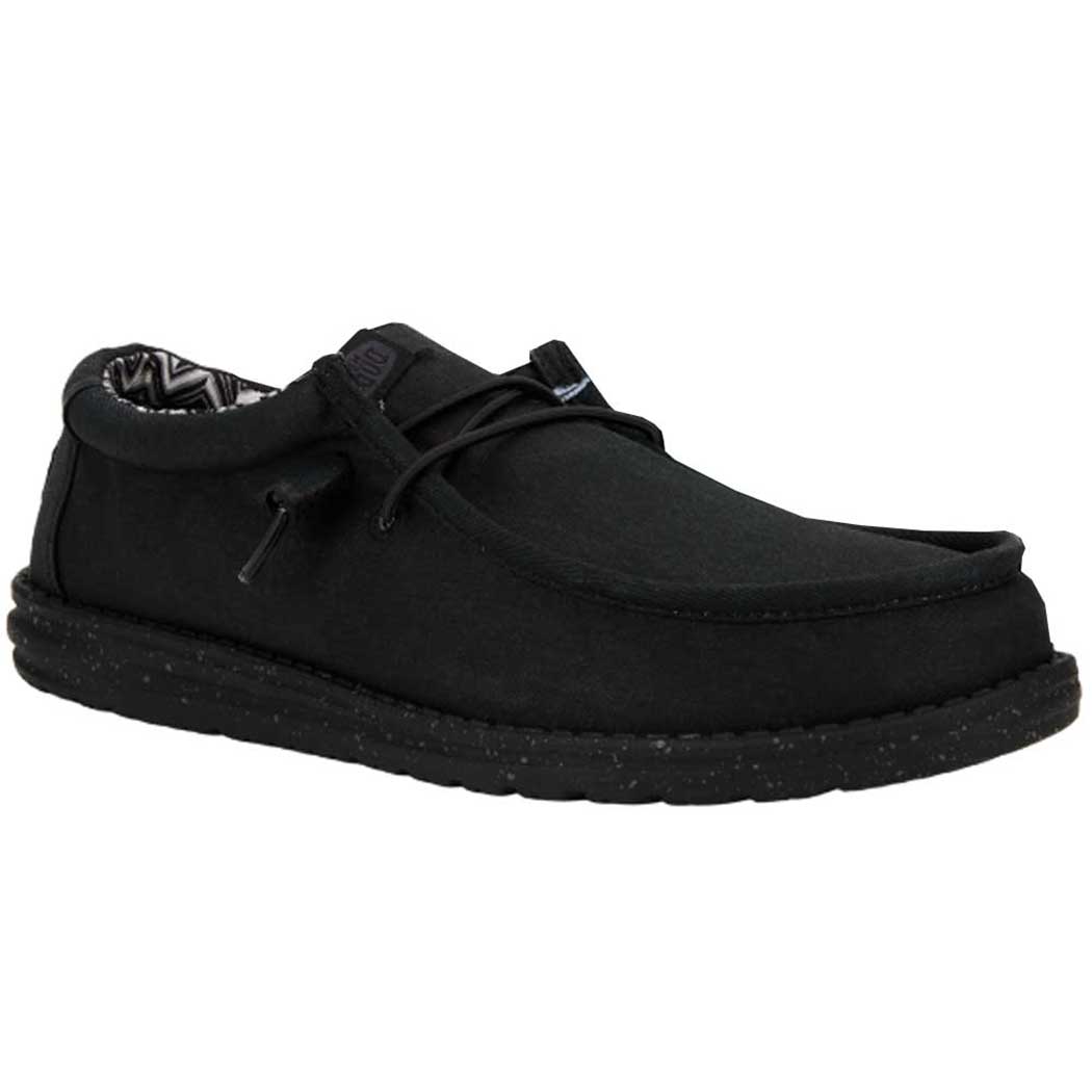 Hey Dude Wendy Canvas Black/ Black - Free Shipping!