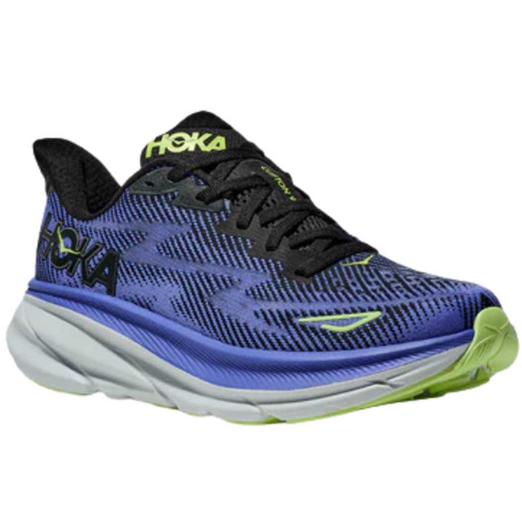 HOKA Clifton 9 Black/ Stellar Blue -Free shipping & exchanges!